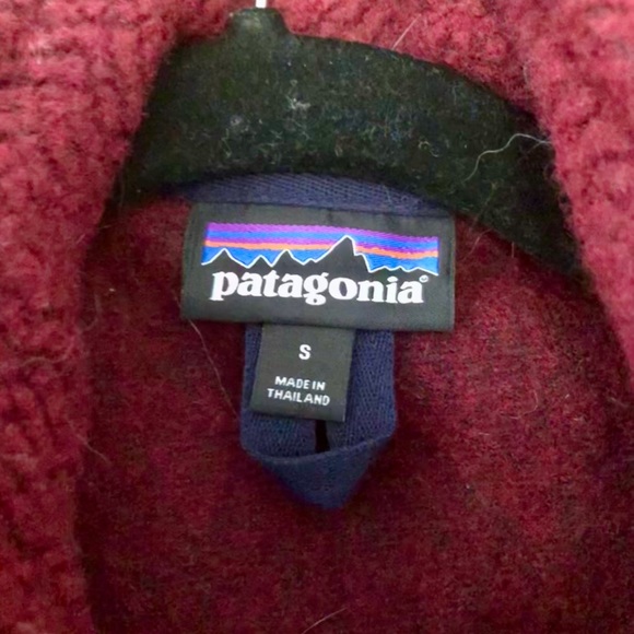 Patagonia Woolyester Fleece Jacket Oxide Red Small - Picture 4 of 6
